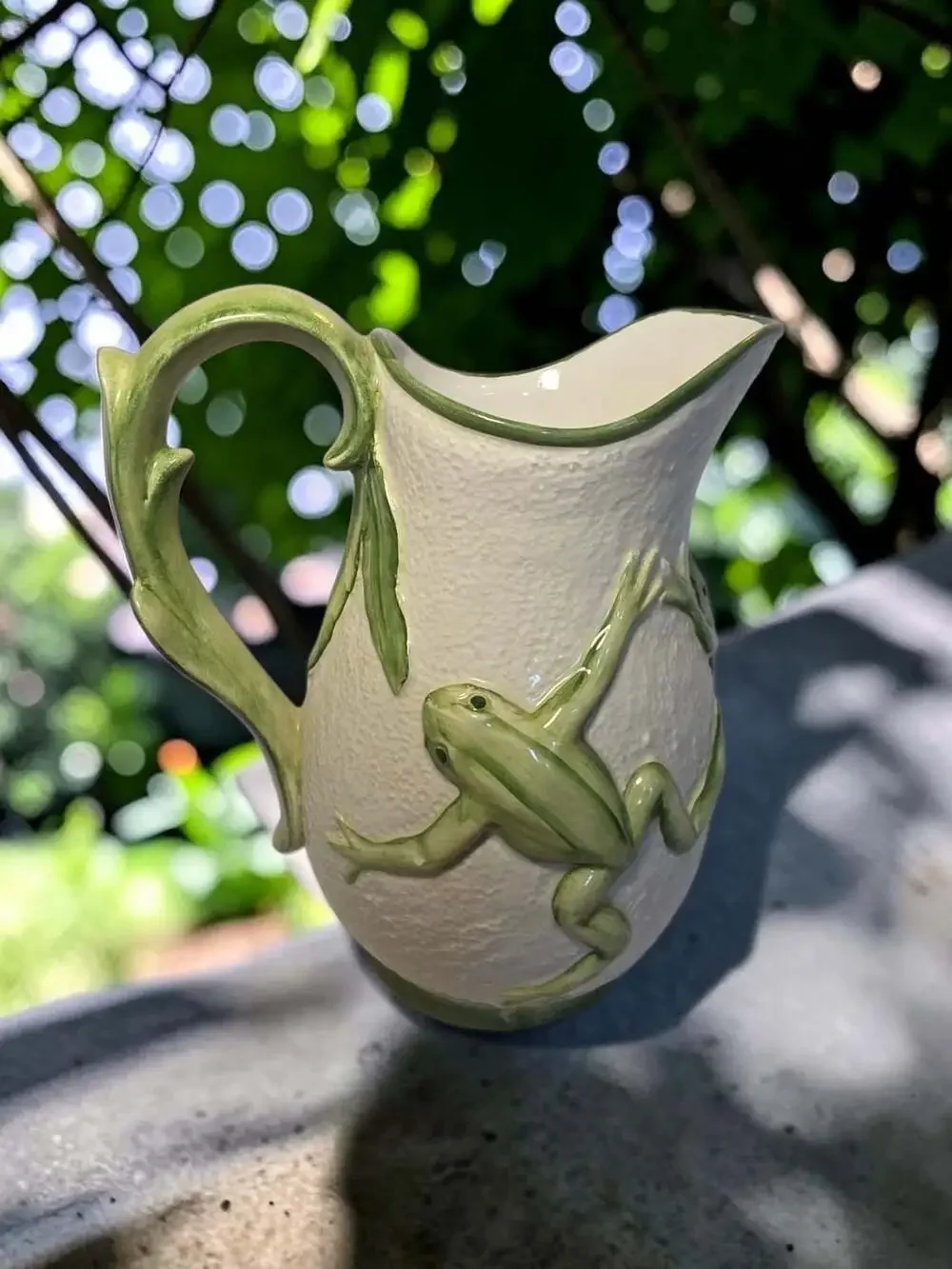 San Marco Italian Majolica Ceramic Frog Pitcher